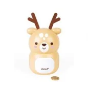 Figurki dla dzieci - Janod Drewniana skarbonka Jelonek J04651 - miniaturka - grafika 1