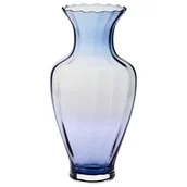 Wazony i flakony - Wysoki niebieski wazon ryflowany 42 cm - miniaturka - grafika 1