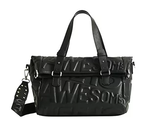 Desigual Womens Bols_POMPEYA LOVERTY 2.0 Hand Bag, Black, One Size, czarny, jeden rozmiar - Torebki damskie - miniaturka - grafika 1