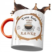 Kubki - Kubek Pomarańczowy Dla Kuby Kolegi Męża Prezent z Nadrukiem ze Zdjęciem + Opakowanie na prezent (wzór 02) - miniaturka - grafika 1