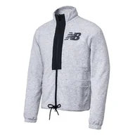 Kurtki i kamizelki sportowe męskie - Kurtka New Balance UJ31053SXY - szara - miniaturka - grafika 1