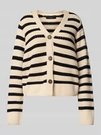 Swetry damskie - Kurtka z dzianiny o kroju regular fit z czystej bawełny model ‘Calla’ - miniaturka - grafika 1