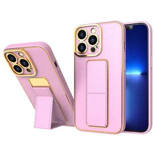 New Kickstand Case etui do iPhone 12 Pro z podstawką różowy - Etui i futerały do telefonów - miniaturka - grafika 1