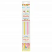 Pasmanteria - Plastikowe druty dla dzieci do nauki dziergania 3mm Pony, proste 18cm 6+ - miniaturka - grafika 1