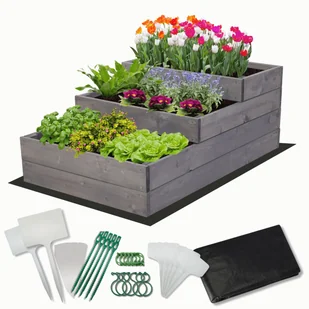 Skrzynia na warzywa warzywniak grządka IMPREGNOWANY 60x90 ZESTAW EKO / Wamar-Sosenka - Szklarnie ogrodowe - miniaturka - grafika 1