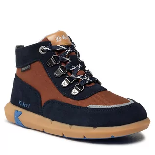 Botki męskie - Kickers Trzewiki Juniby 878790-10 S Navy/Brown 102 - grafika 1