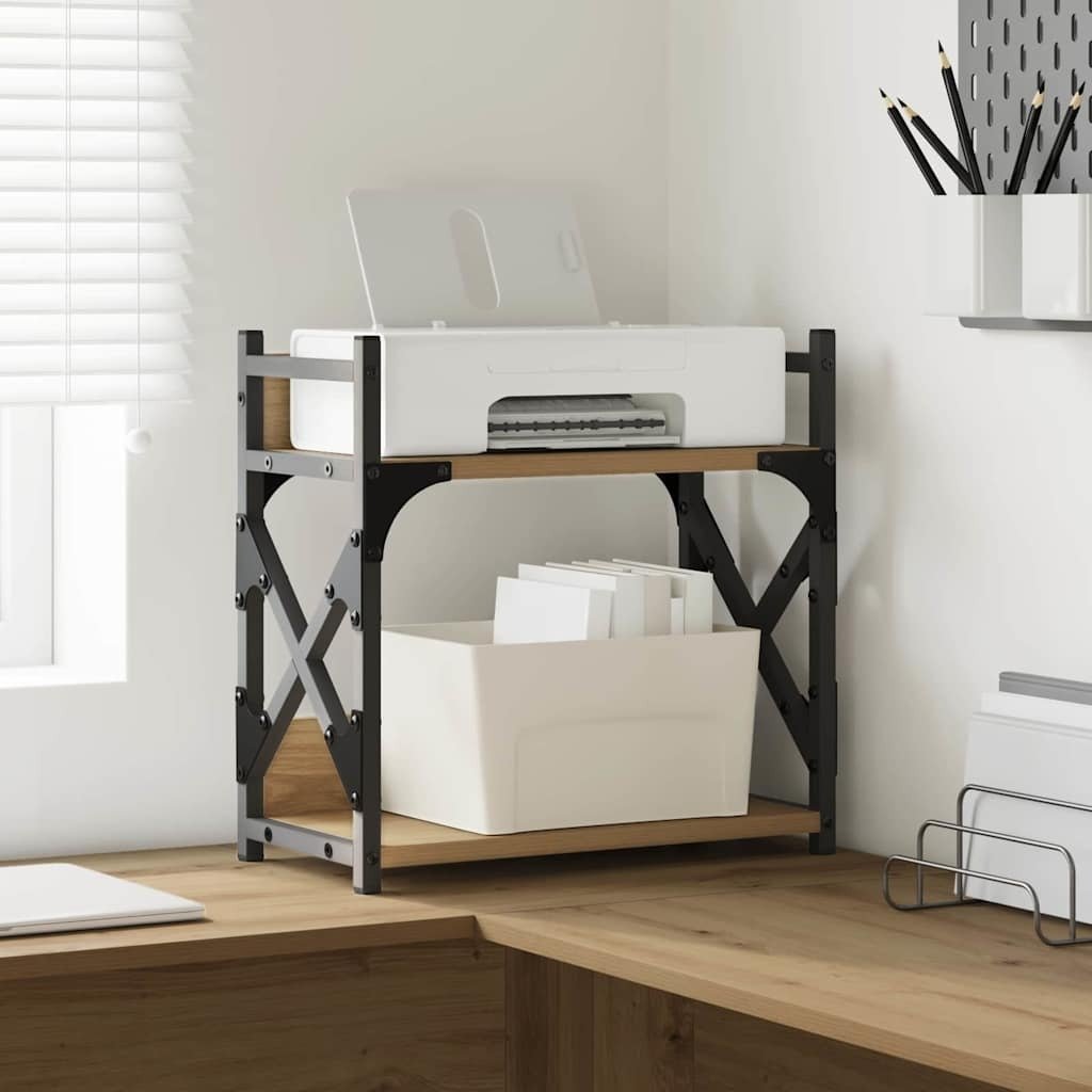 vidaXL Stojak na drukarkę Dąb rzemieślniczy 40 x 20 x 40 cm 882179