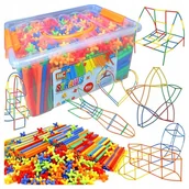 Klocki - Duży Zestaw Słomki Klocki Konstrukcyjne W Kuferku Dla Dzieci 800 Szt Xxl - miniaturka - grafika 1
