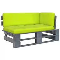 Meble ogrodowe - Ogrodowa sofa narożna z palet, szara, drewno sosnowe kod: V-3066563 - miniaturka - grafika 1