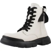 Botki damskie - Geox J Junette Girl G Botki, LT kość słoniowa/czarny, 38 EU, Lt Kość Słoniowa Czarny, 5 UK - miniaturka - grafika 1