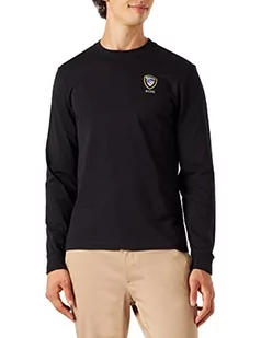 Blauer T-shirt męski z długim rękawem, 999 czarny, 42 - Koszulki męskie - miniaturka - grafika 1