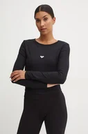 Bluzki damskie - Roxy longsleeve do jogi Rise & Vibe kolor czarny ERJKT04175 - miniaturka - grafika 1