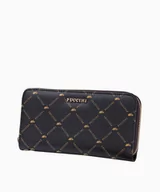 Portfele - PUCCINI Duży logowany portfel damski logowany ze skóry ekologicznej - miniaturka - grafika 1
