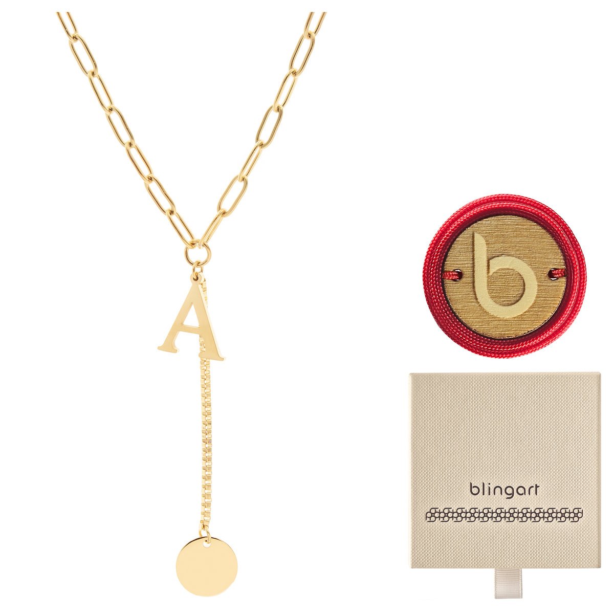 Naszyjnik Celebrytka Łańcuszek Literka A