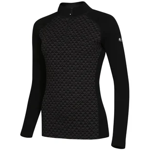 Damska koszulka Zulu Merino 240 Zip Long Rozmiar: S / Kolor: czarny - Koszulki sportowe damskie - miniaturka - grafika 1
