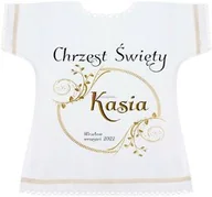 Ubranka do chrztu - Szatka na chrzest z motywem RETRO - Pamiątka Chrztu Świętego - miniaturka - grafika 1