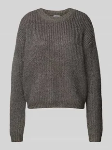 Sweter z dzianiny z okrągłym dekoltem model ‘KAIA’ - Swetry damskie - miniaturka - grafika 1