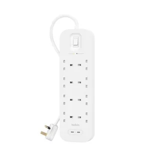 Belkin SurgePlus 8x Schuko, 2x USB-C, 2m - Listwy zasilające - miniaturka - grafika 1