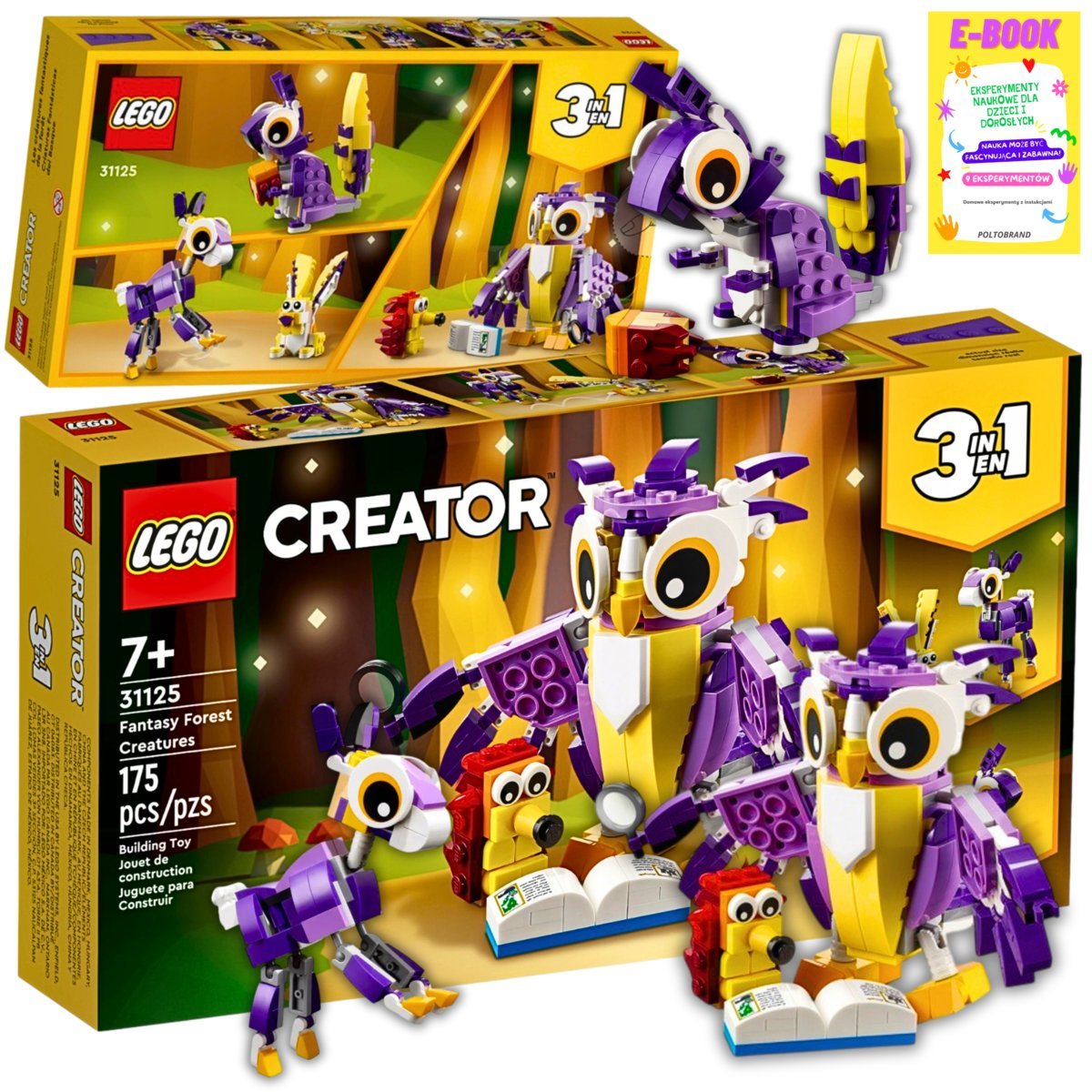 Lego Prezent Creator 3W1 - Fantastyczne Leśne Stworzenia Klocki + Ebook