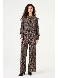 Garcia Spodnie w kolorze beżowo-czarnym - Spodnie damskie - miniaturka - grafika 1