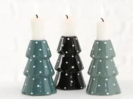 Lampiony i znicze - Świecznik ceramiczny choinka wzór do wyboru) - miniaturka - grafika 1