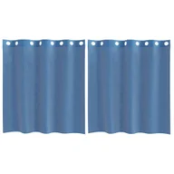 Zasłony - vidaXL Zasłony woalowe z przelotkami 2 szt. Royal Blue - miniaturka - grafika 1