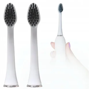 Końcówki do Szczoteczki Sonicznej Smiley Pro White Carbon 2 Sztuki - Końcówki do szczoteczek elektrycznych Końcówki do Szczoteczki Sonicznej Smiley Pro White Carbon 2 Sztuki - Końcówki do szczoteczek elektrycznych - miniaturka - grafika 1