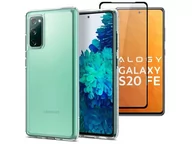 Etui i futerały do telefonów - Etui Spigen Ultra Hybrid do Samsung Galaxy S20 FE Crystal Clear + Szkło Alogy Full - miniaturka - grafika 1