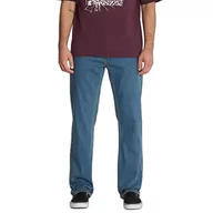 Spodenki męskie - Volcom Męskie spodnie jeansowe Solver, postarzane indygo, 6, Wiekowe indygo - miniaturka - grafika 1