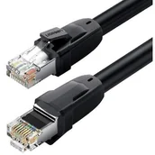 Kable USB - UGREEN Płaski kabel sieciowy Ethernet RJ45, Cat.8, S/FTP, 1m (czarny) - miniaturka - grafika 1