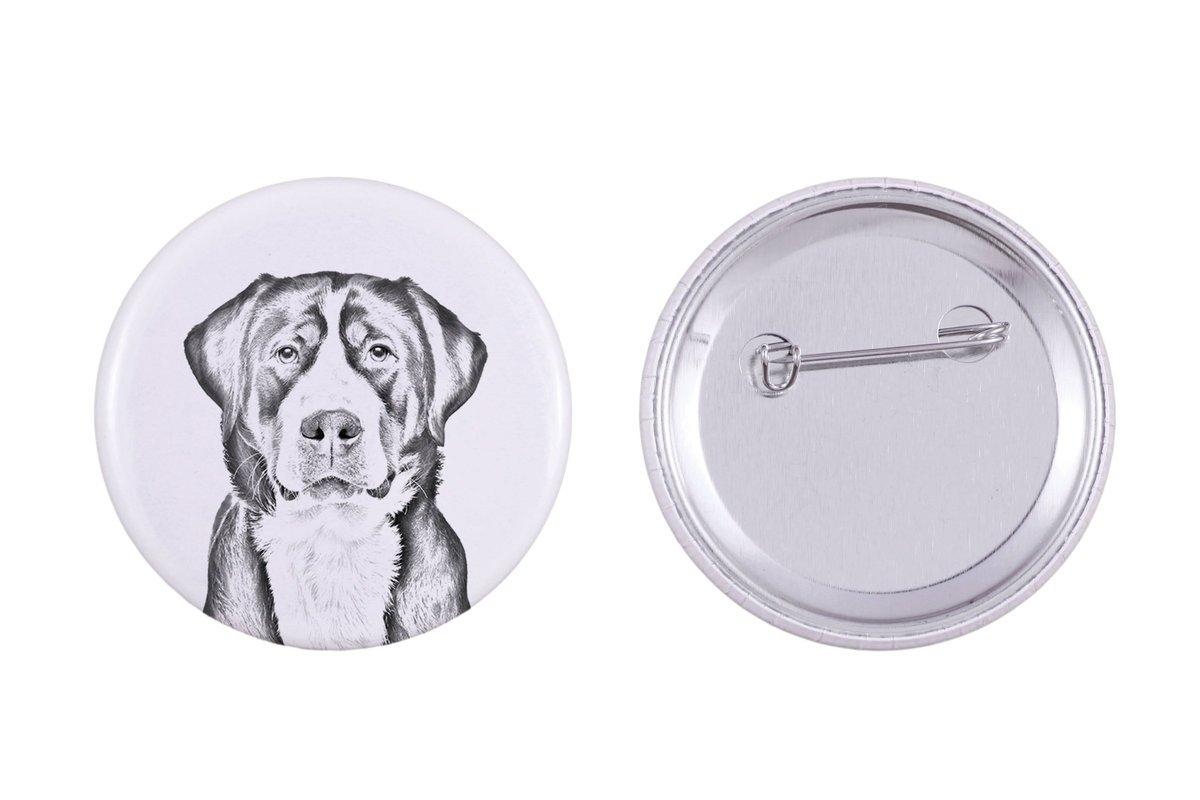 Duży szwajcarski pies pasterski - przypinka z twoim psem, dodaj własne foto, marka Art-Dog