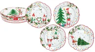 Talerze - Easy life Talerze Deserowe Porcelanowe Victorian Garden Czarne 4 Szt Wh - miniaturka - grafika 1