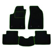Dywaniki samochodowe - Zestaw Maty wykonane dla SEAT ALTEA XL FREETRACK rok od 2006 do 2016 w dywanie Made in Italy Kolor czarny zielony granicy - miniaturka - grafika 1