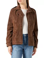 Kurtki damskie - Desigual Damska kurtka Chaq_amar Faux Leather, brązowy, S - miniaturka - grafika 1