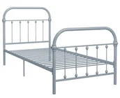 Łóżka - Szare metalowe łózko pojedyncze 90x200 cm N9-Z76 - miniaturka - grafika 1