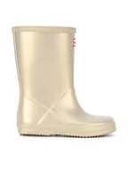 Buty dla dziewczynek - Hunter Kalosze KFT5089NEB-PGL Beżowy - miniaturka - grafika 1