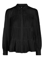 Bluzki damskie - YAS Damska bluzka Yaspala Ls Shirt S. Noos, czarny, M - miniaturka - grafika 1