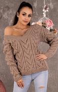 Swetry damskie - Manesa Mocca sweter, Kolor mocca, Rozmiar one size, Merribel - Primodo.com - miniaturka - grafika 1