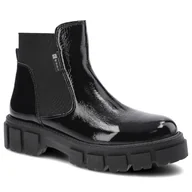 Botki damskie - Czarne Botki Nessi Damskie Modne Obuwie Jesienne - miniaturka - grafika 1