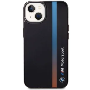 Etui BMW BMHCP14S22HVGV iPhone 14 6.1" czarny/black IML Tricolor Stripe - Etui i futerały do telefonów - miniaturka - grafika 1
