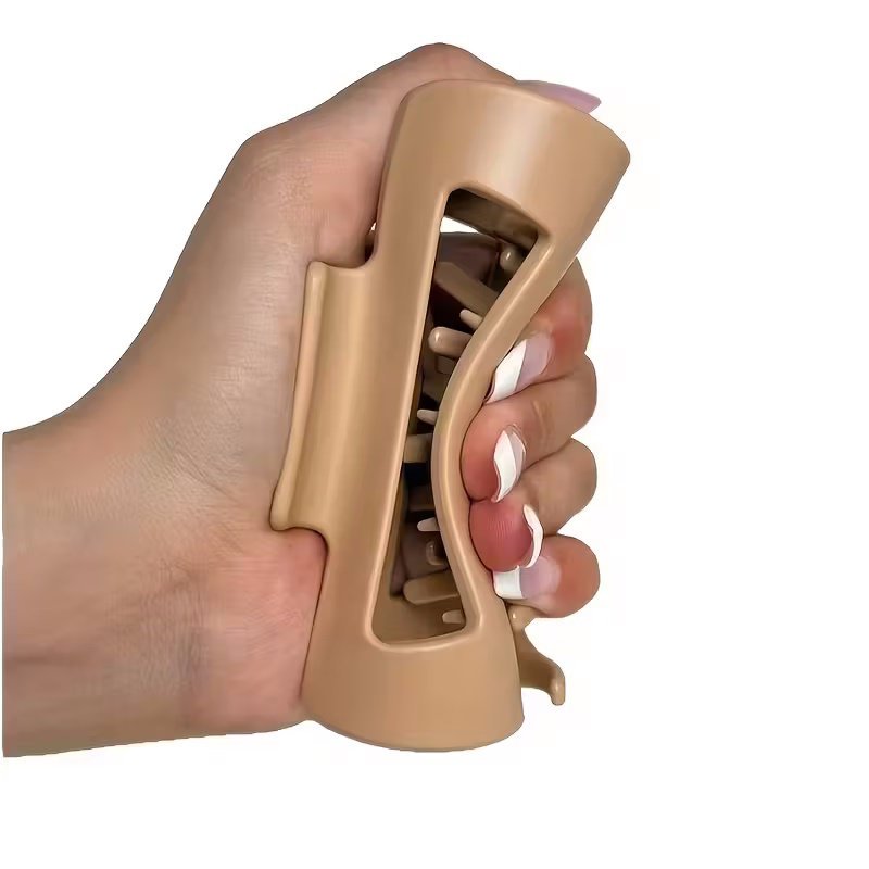 Spinki do Włosów Super Kolory i Wzory Beżowa Duża Spinka Miękka Klamra