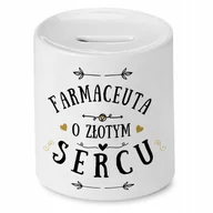 Skarbonki - Dla Farmaceuty Skarbonka na Urodziny na Prezent z Nadrukiem ze Zdjęciem + Opakowanie na prezent (wzór 01) - miniaturka - grafika 1