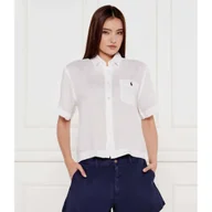 Koszule damskie - POLO RALPH LAUREN Lniana koszula SAYNA Cropped Fit - miniaturka - grafika 1