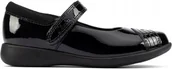 Półbuty damskie - Clarks Półbuty Lakierowane Mary Jane Czarne 29,5 Ż3K - miniaturka - grafika 1