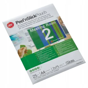 Acco Folia Peel-n Stick Pouch A4 2x75mic poł 3747527 - Folie do laminatora - miniaturka - grafika 3
