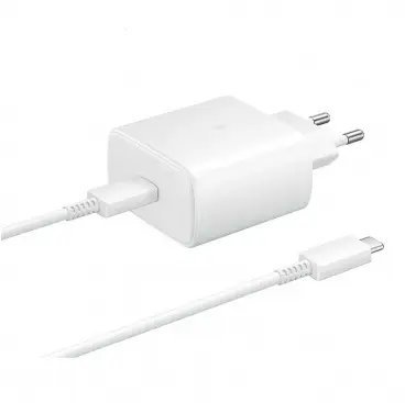Oryginalna ładowarka sieciowa Samsung 45W + kabel USB-C - USB-C EP-TA845 GP-PTU020SOFWQ Biały (bulk EU)