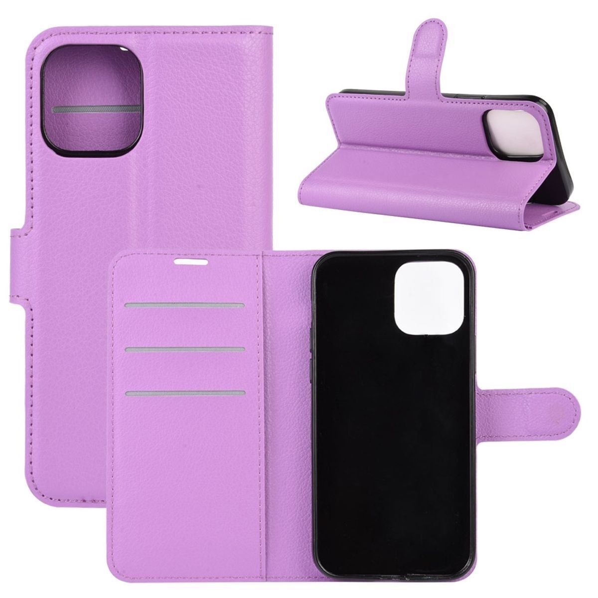 Etui na telefon komórkowy Cover Wallet Bookstyle Case Bumper, Kolor:Fioletowy, Wybierz model:Samsung Galaxy A72 5G