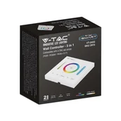 Taśmy LED - Kontroler Sterownik Pilot Panel Ścienny Szklany 3w1 V-TAC RGB+CCT 1-strefa VT-2433 - miniaturka - grafika 1