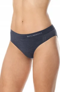 Brubeck HI10070 Biodr�wki damskie COMFORT WOOL ciemny jeans XL - Bielizna sportowa damska - miniaturka - grafika 1