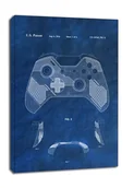 Obrazy i zdjęcia - Patent, Kontroler XBox Niebieski - obraz na płótnie Wymiar do wyboru: 90x120 cm - miniaturka - grafika 1